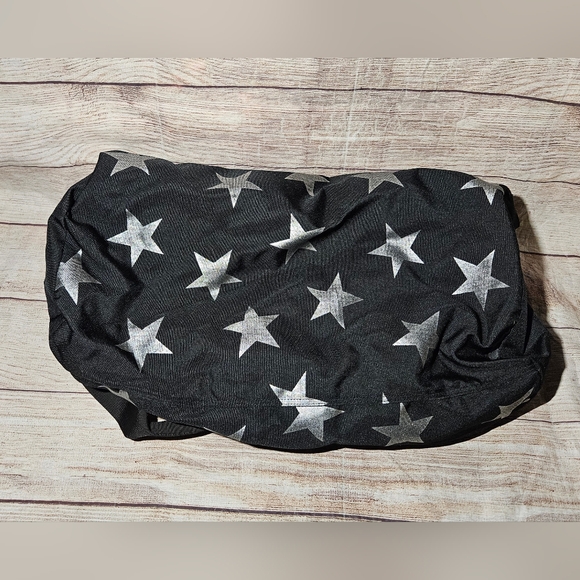 Victoria's secret PINK black silver stars large duffle bag travel bag - Picture 8 of 10